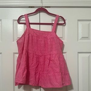 Eyelet tiered top nwot xl